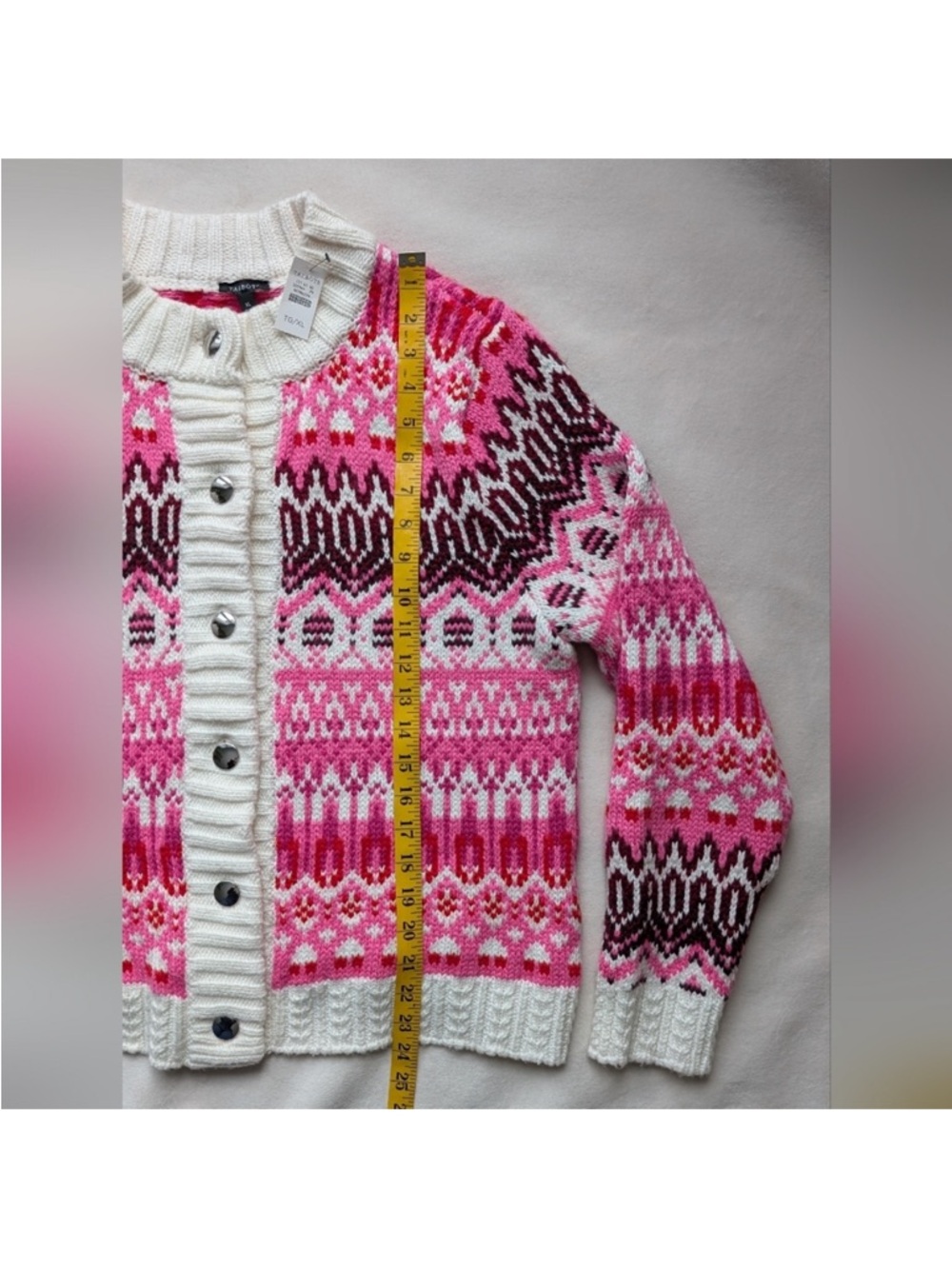 Talbot's Women's Cardigan Sweater Fair Isle Mock Neck
NWT Size XL - Picture 8 of 11